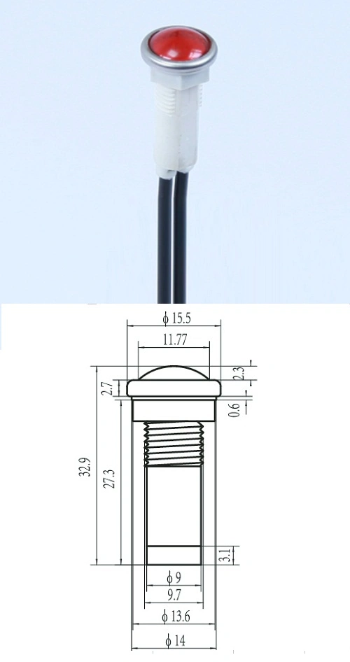 10 мм высокояркая пилотная лампа с цветовым индикатором LED A-30 0